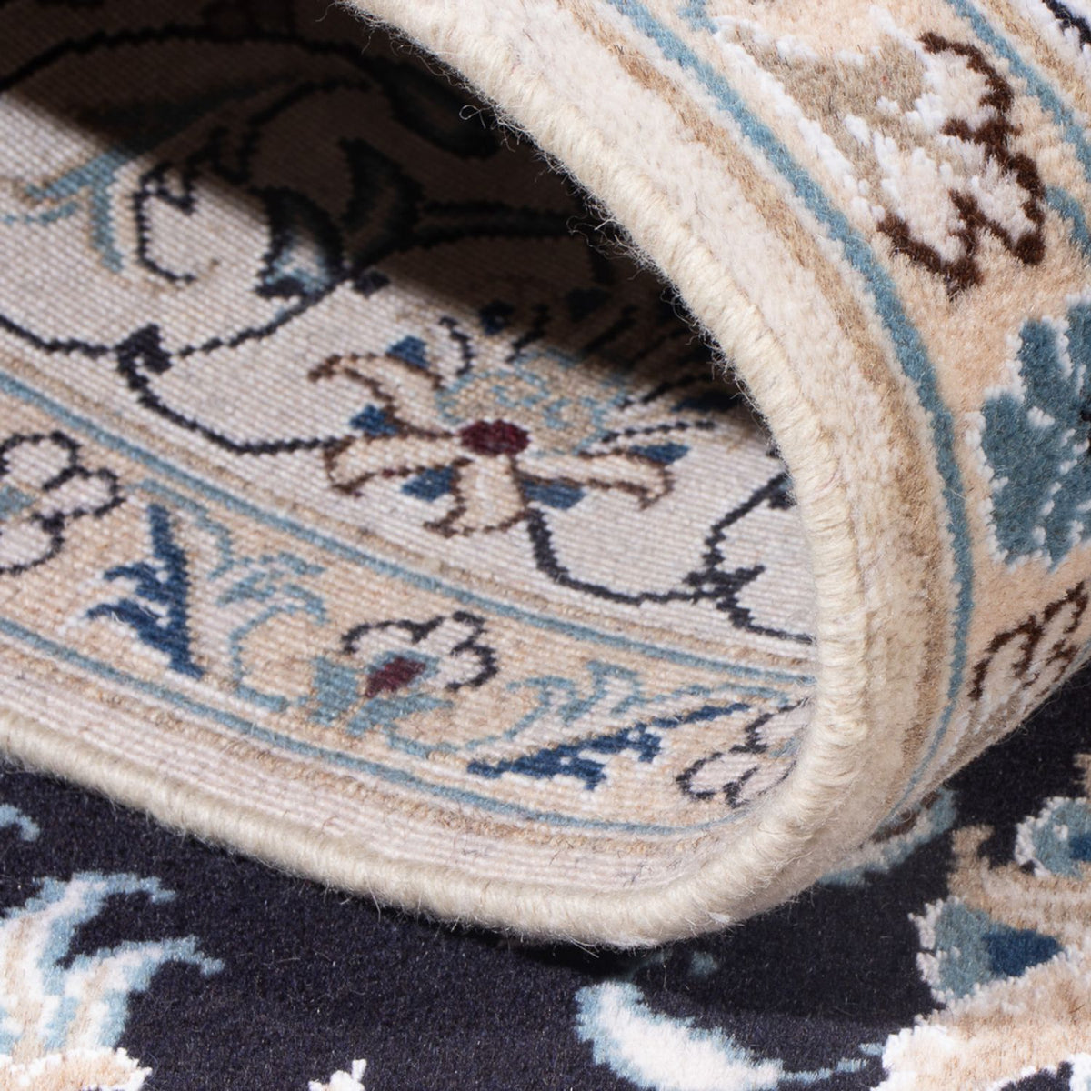 Dywan perski - Nain - Królewski - 193 x 143 cm - ciemnoniebieski