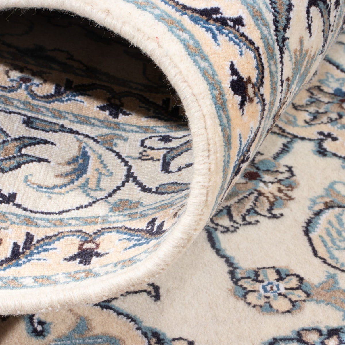 Dywan perski - Nain - Królewski - 199 x 145 cm - kremowy