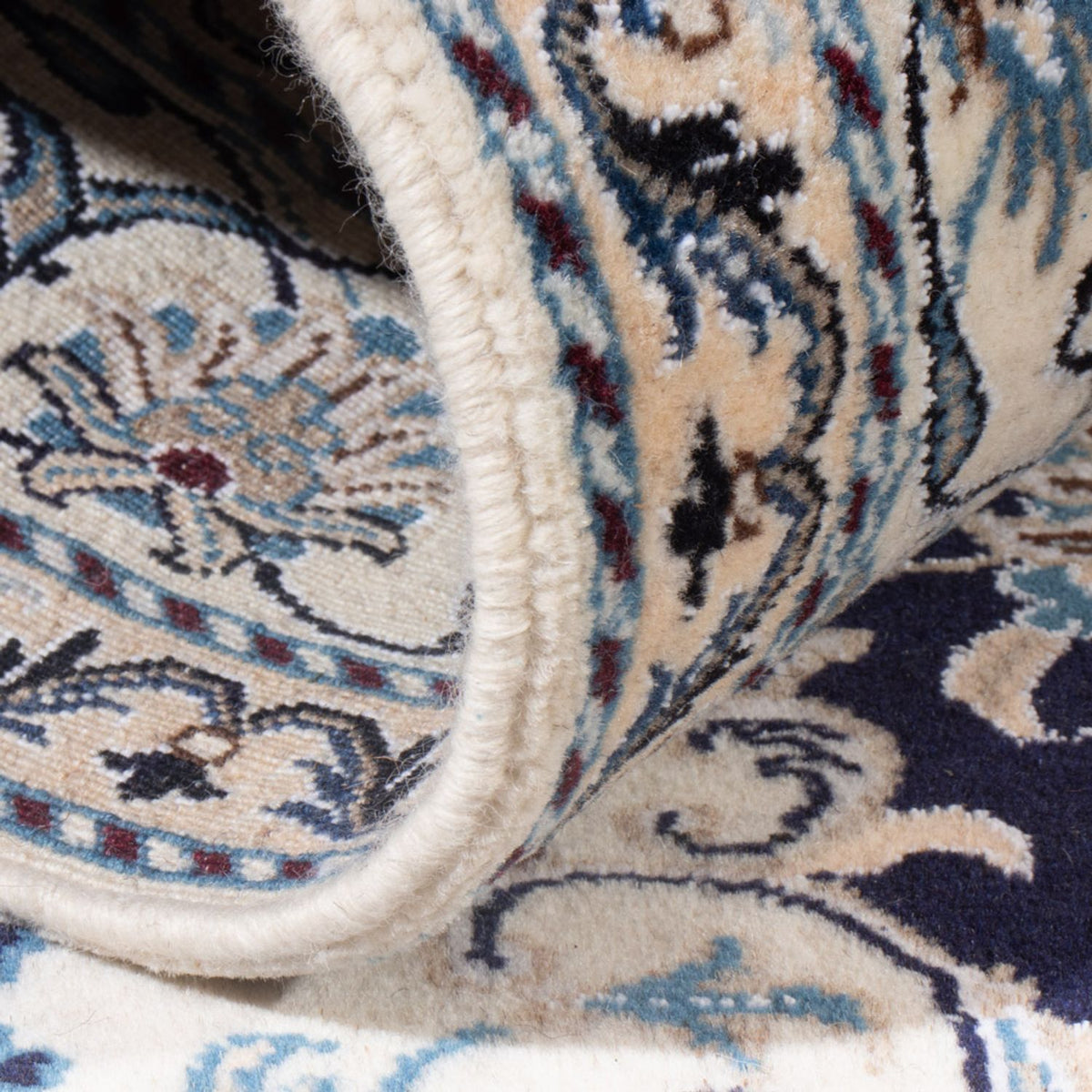 Dywan perski - Nain - Królewski - 201 x 145 cm - ciemnoniebieski