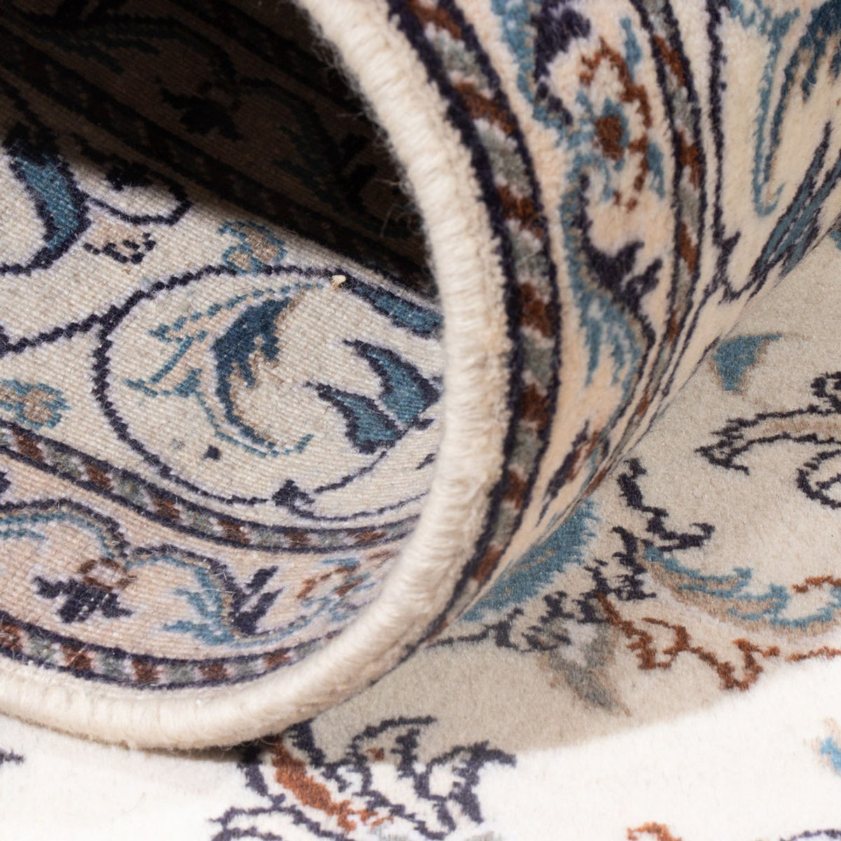 Dywan perski - Nain - Królewski - 204 x 147 cm - kremowy