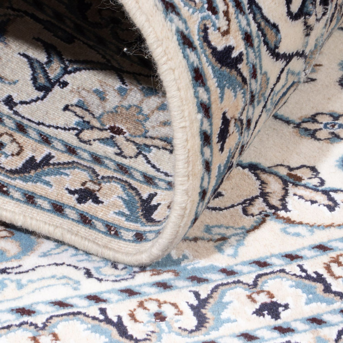 Dywan perski - Nain - Królewski - 194 x 143 cm - kremowy