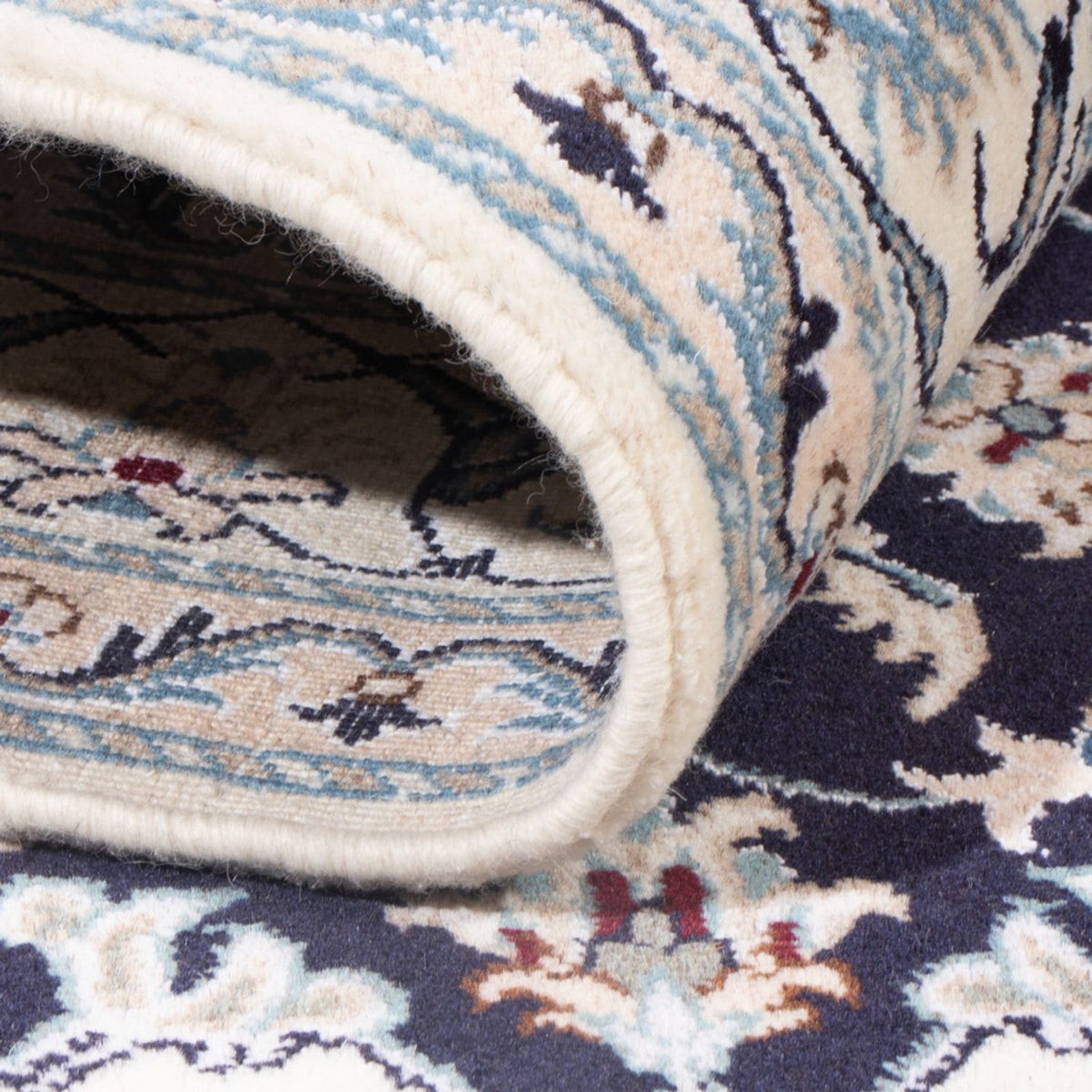 Dywan perski - Nain - Królewski - 204 x 141 cm - ciemnoniebieski