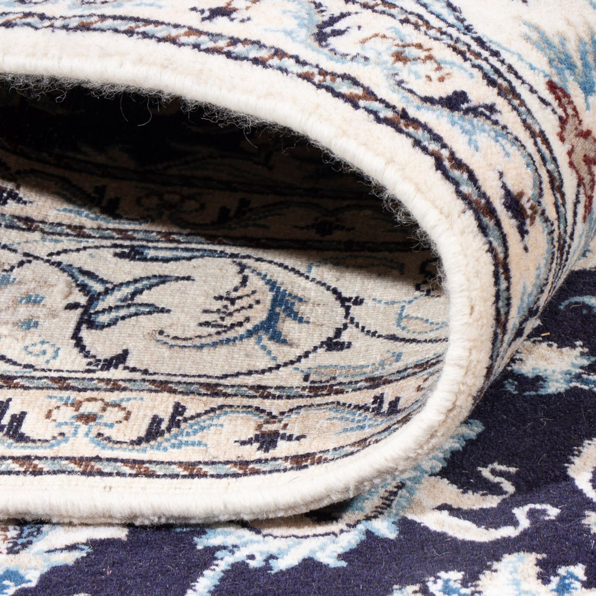 Dywan perski - Nain - 249 x 166 cm - ciemnoniebieski