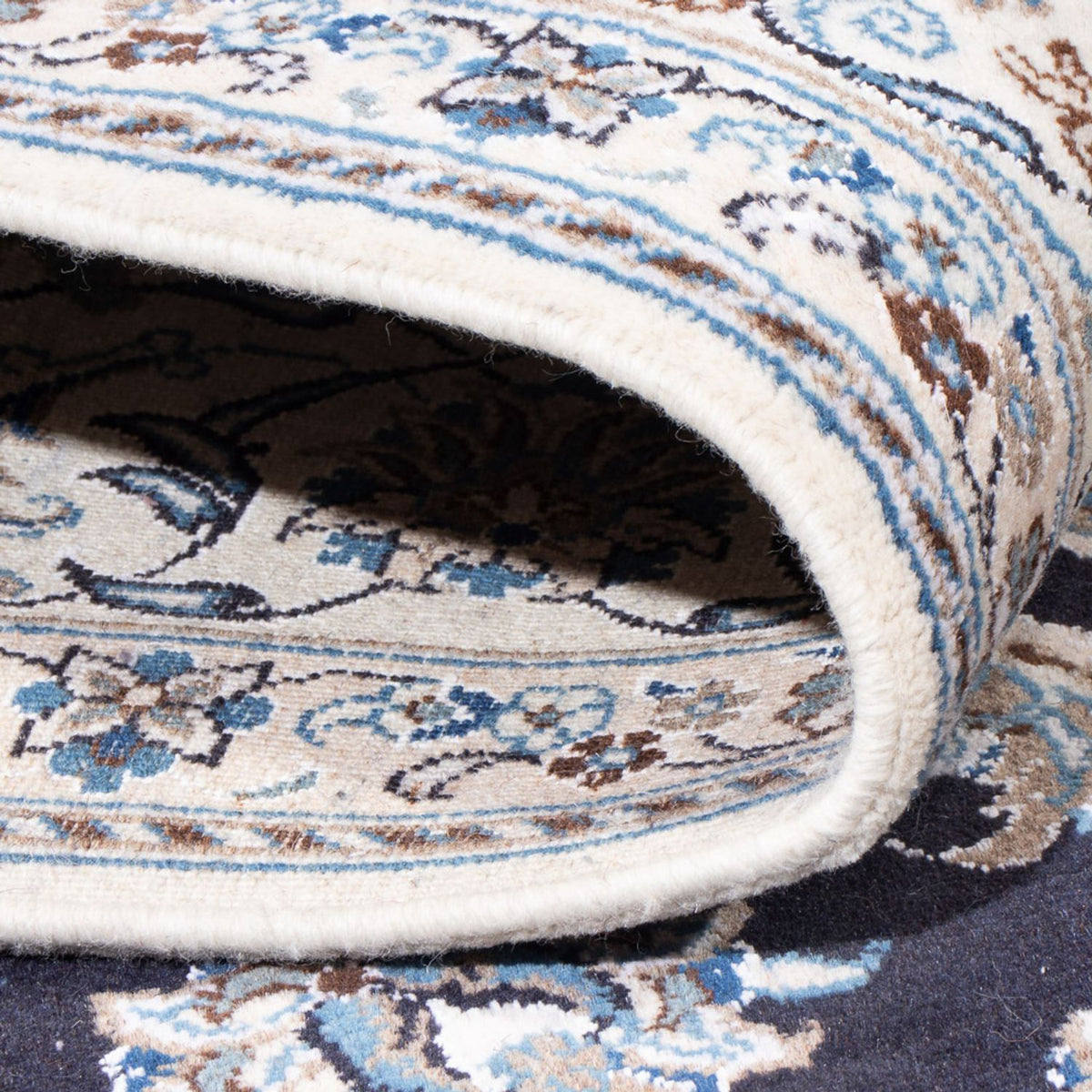 Dywan perski - Nain - 288 x 191 cm - ciemnoniebieski