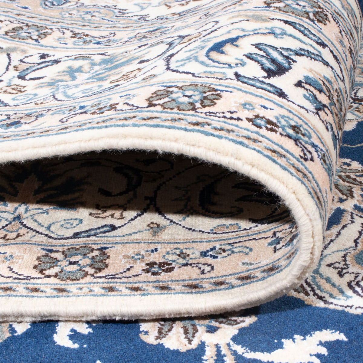 Dywan perski - Nain - 303 x 197 cm - niebieski