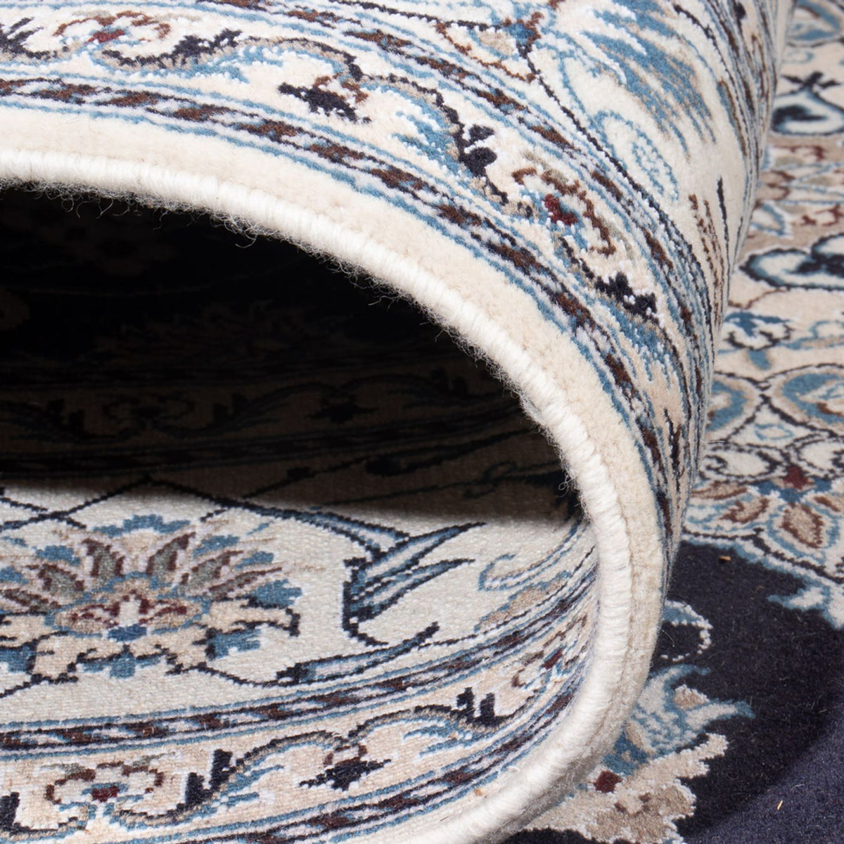 Dywan perski - Nain - 295 x 191 cm - ciemnoniebieski