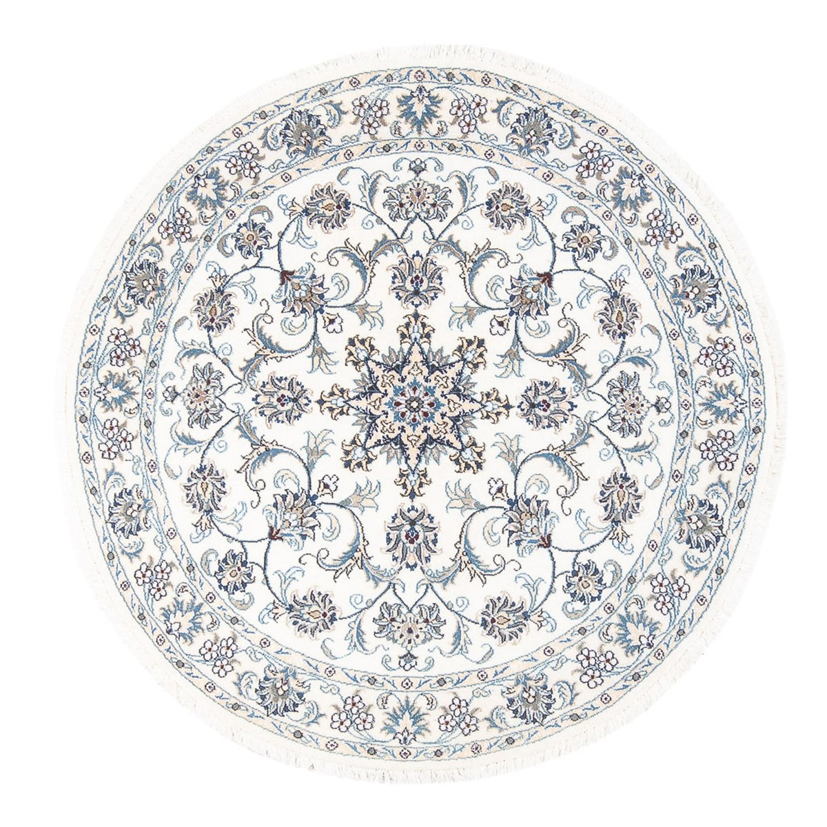 Dywan perski - Nain okrągły  - 150 x 150 cm - kremowy