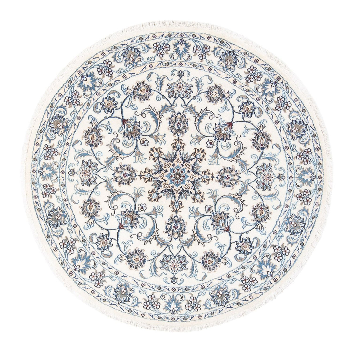 Dywan perski - Nain okrągły  - 150 x 150 cm - kremowy