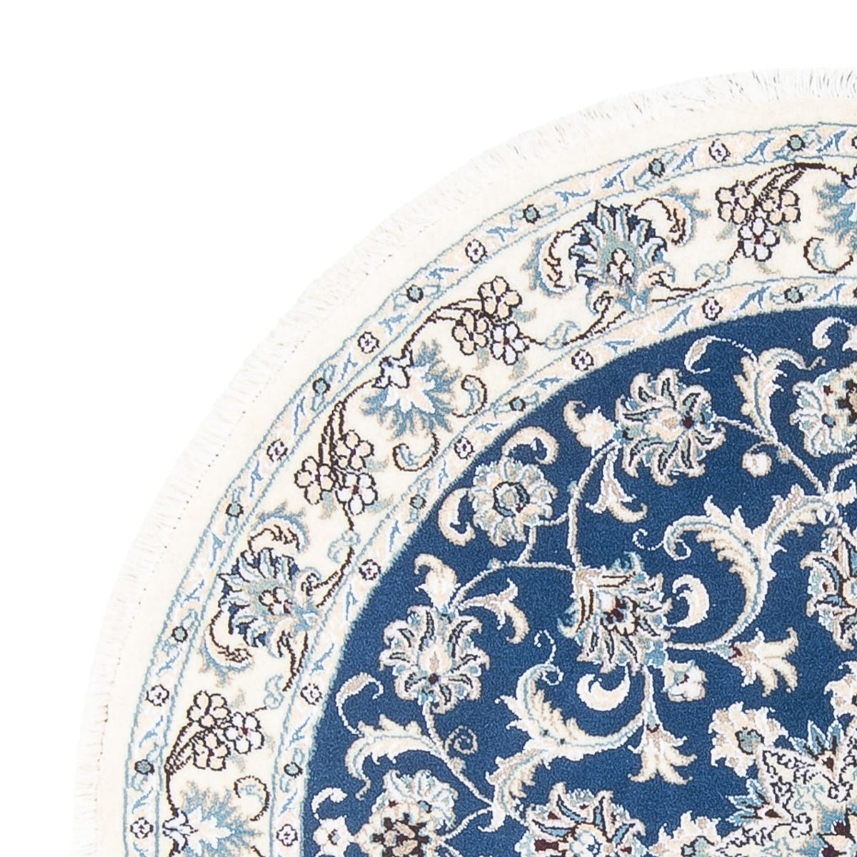 Dywan perski - Nain okrągły  - 150 x 150 cm - niebieski