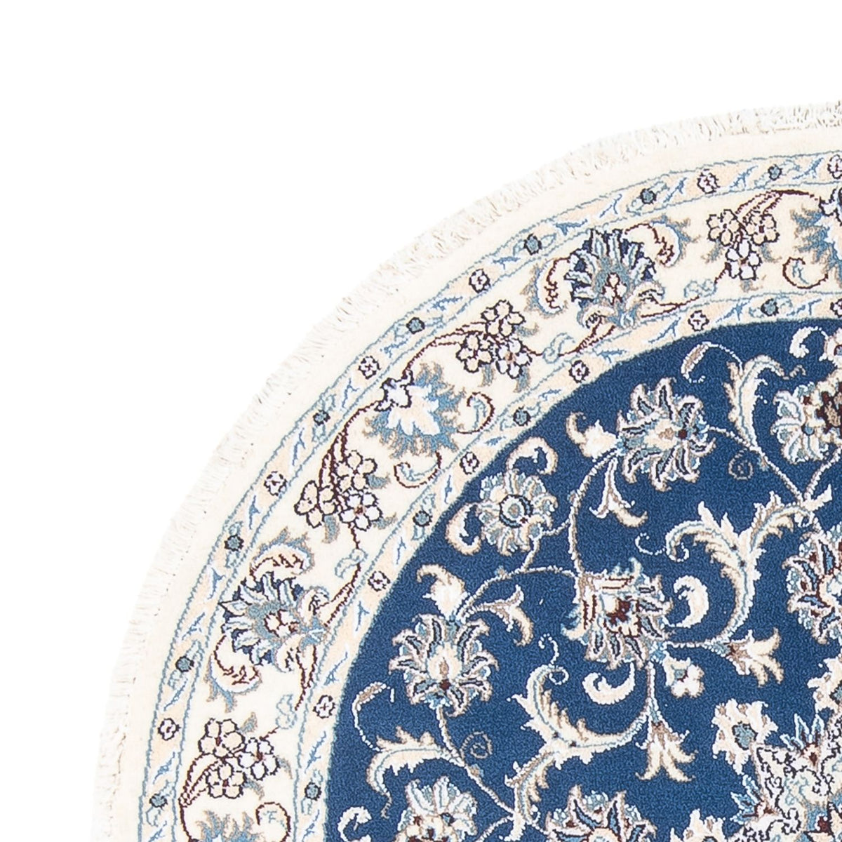 Dywan perski - Nain okrągły  - 150 x 150 cm - niebieski