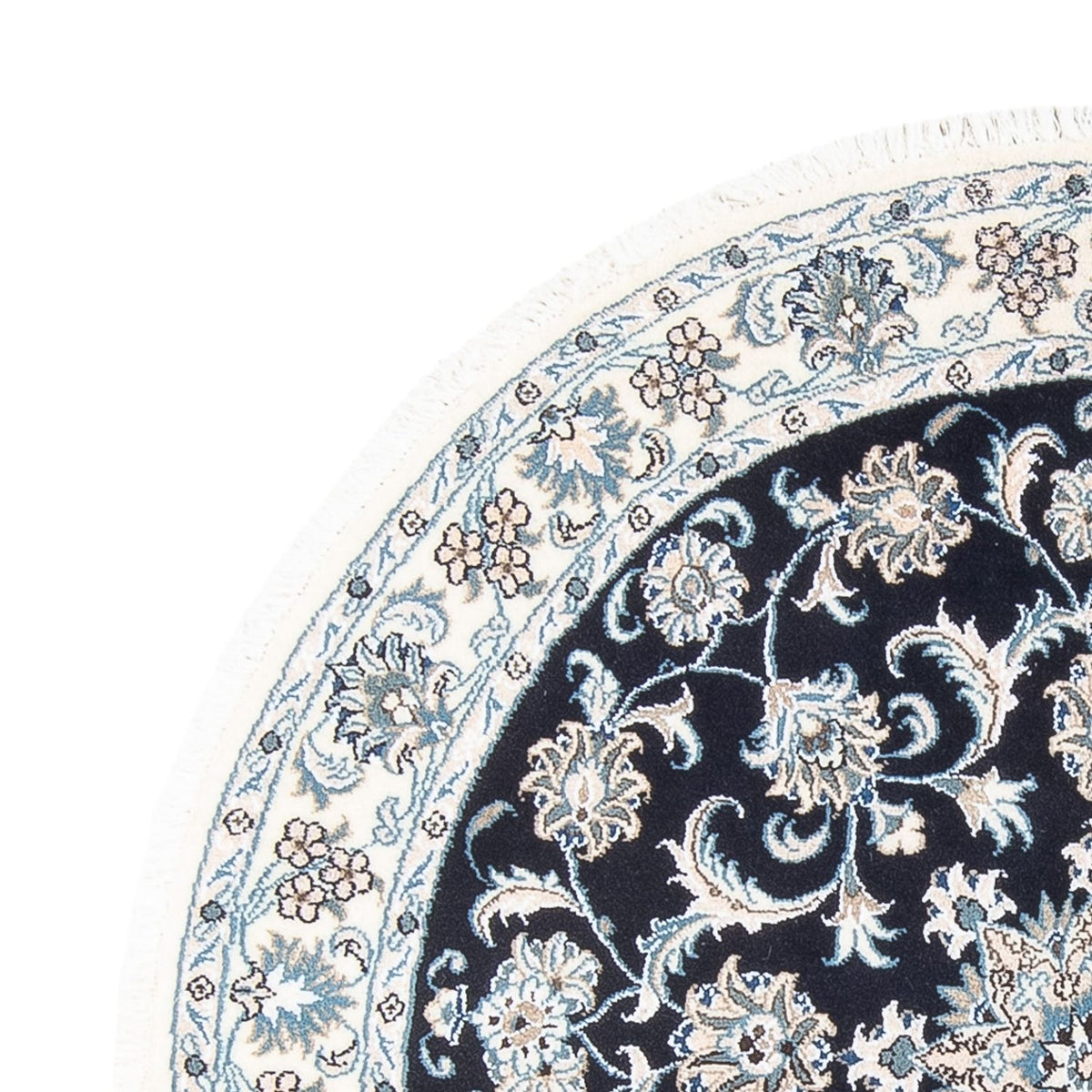 Dywan perski - Nain okrągły  - 150 x 150 cm - ciemnoniebieski