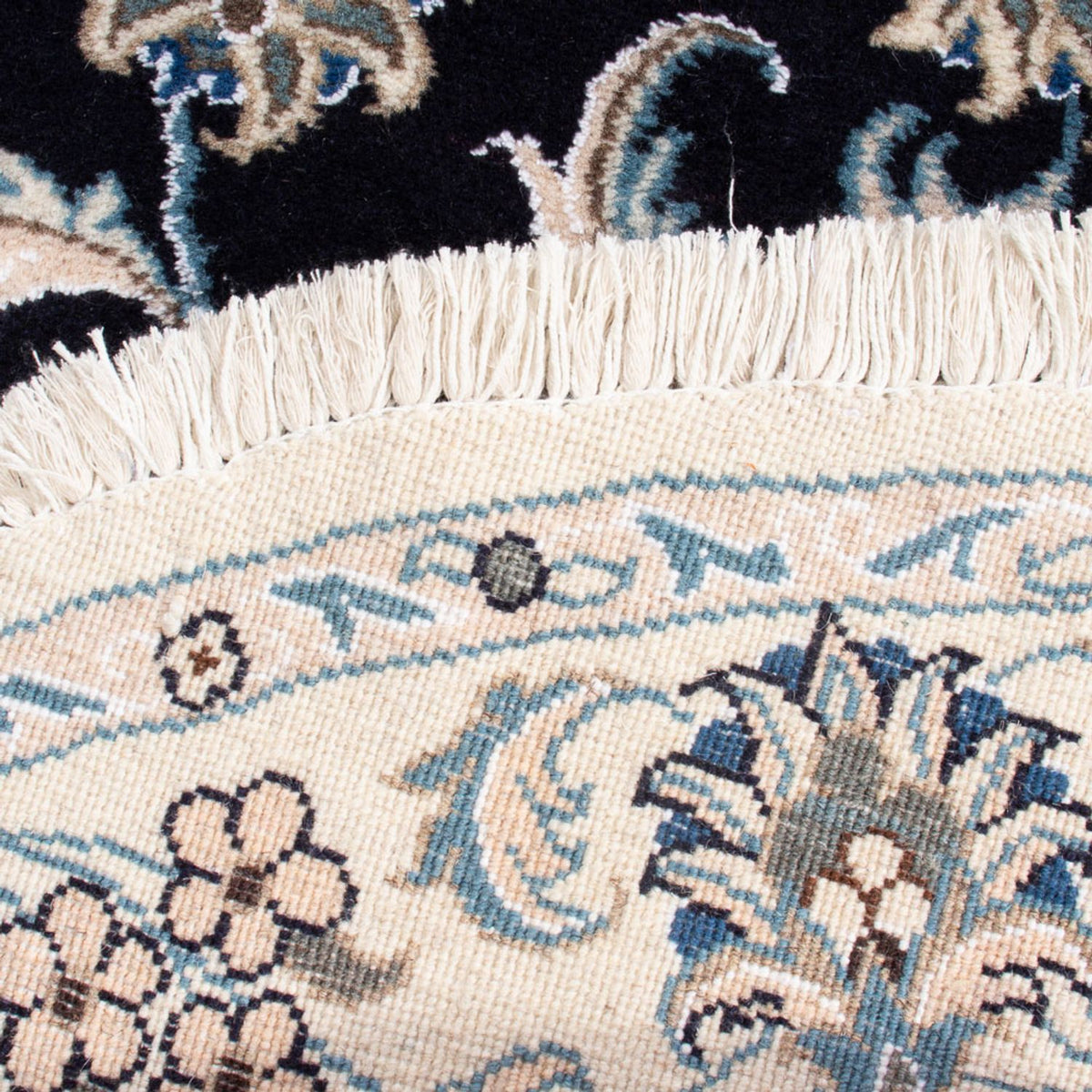 Dywan perski - Nain okrągły  - 150 x 150 cm - ciemnoniebieski