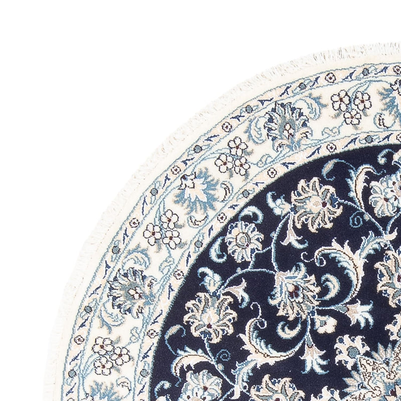 Dywan perski - Nain okrągły  - 150 x 150 cm - ciemnoniebieski