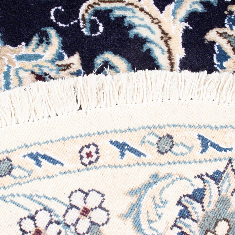 Dywan perski - Nain okrągły  - 150 x 150 cm - ciemnoniebieski