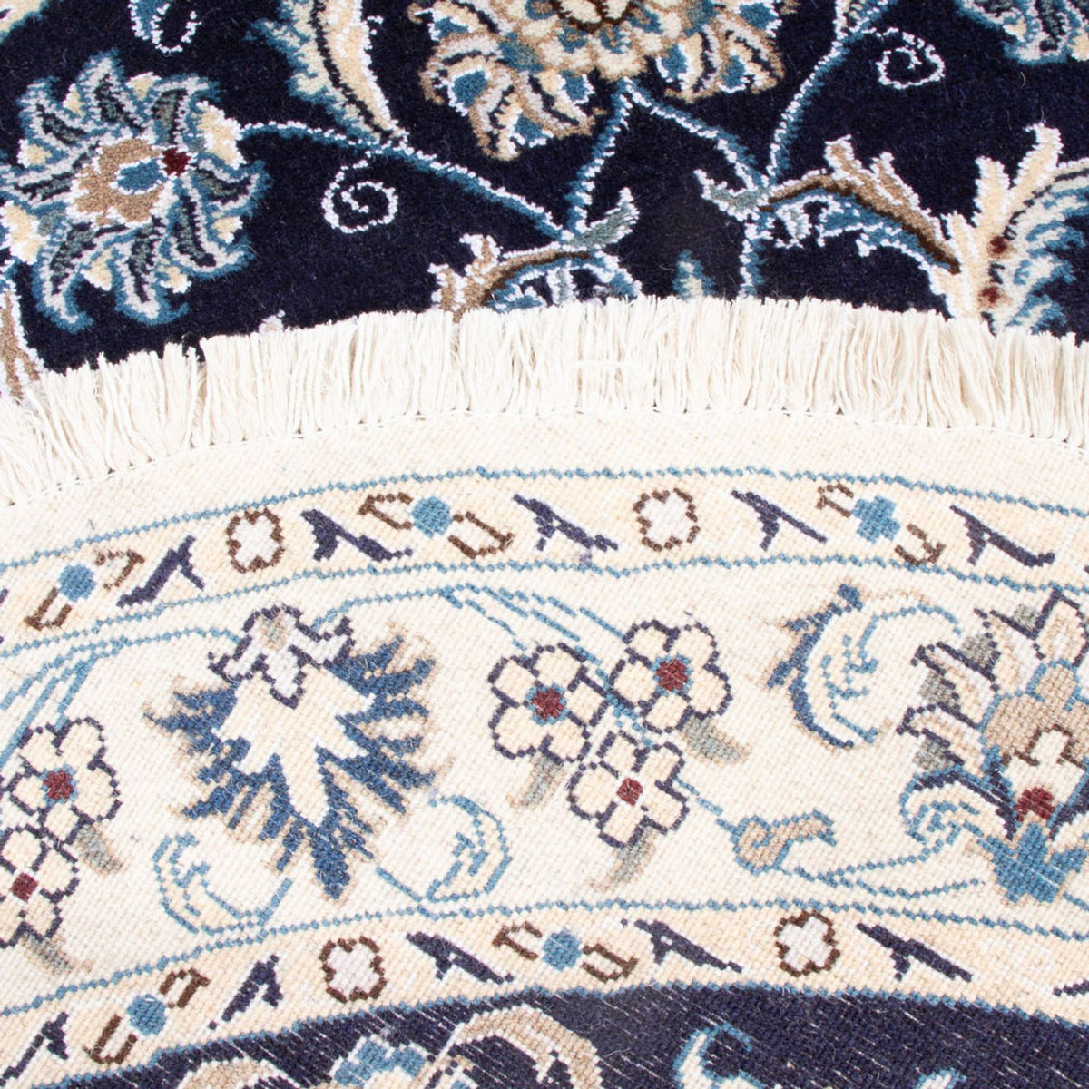 Dywan perski - Nain okrągły  - 150 x 150 cm - ciemnoniebieski