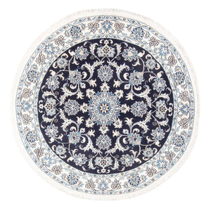 Dywan perski - Nain okrągły  - 150 x 150 cm - ciemnoniebieski