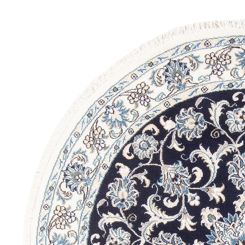 Dywan perski - Nain okrągły  - 150 x 150 cm - ciemnoniebieski