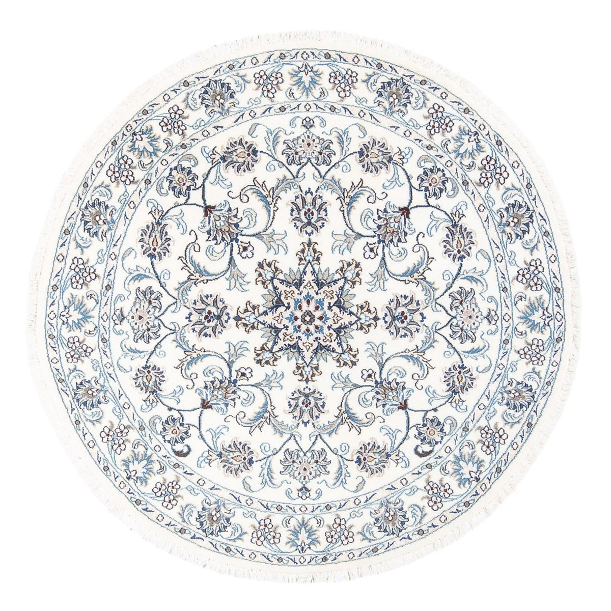 Dywan perski - Nain okrągły  - 150 x 150 cm - kremowy