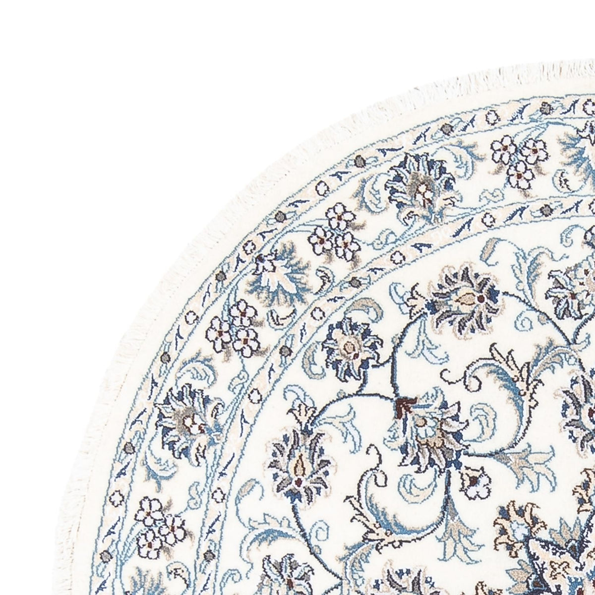 Dywan perski - Nain okrągły  - 150 x 150 cm - kremowy