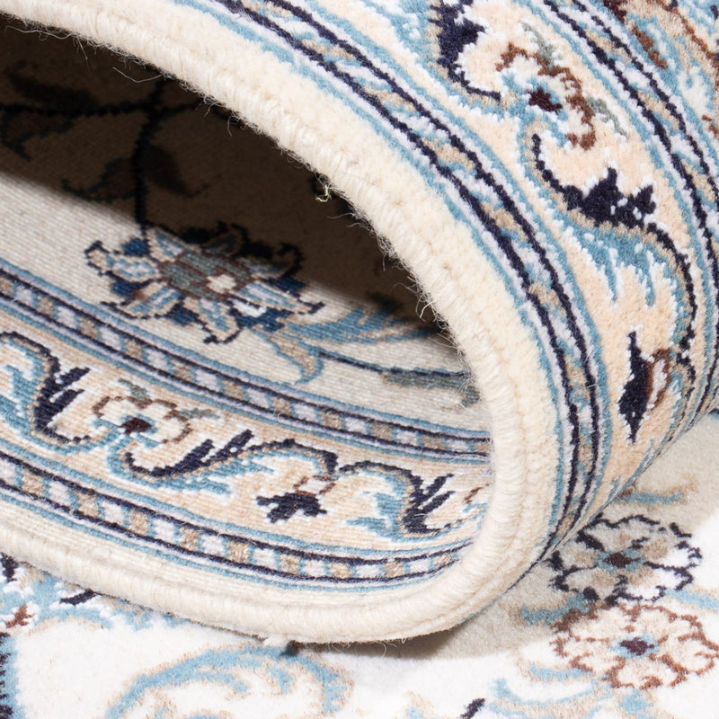 Biegacz Dywan perski - Nain - 400 x 80 cm - srebrny