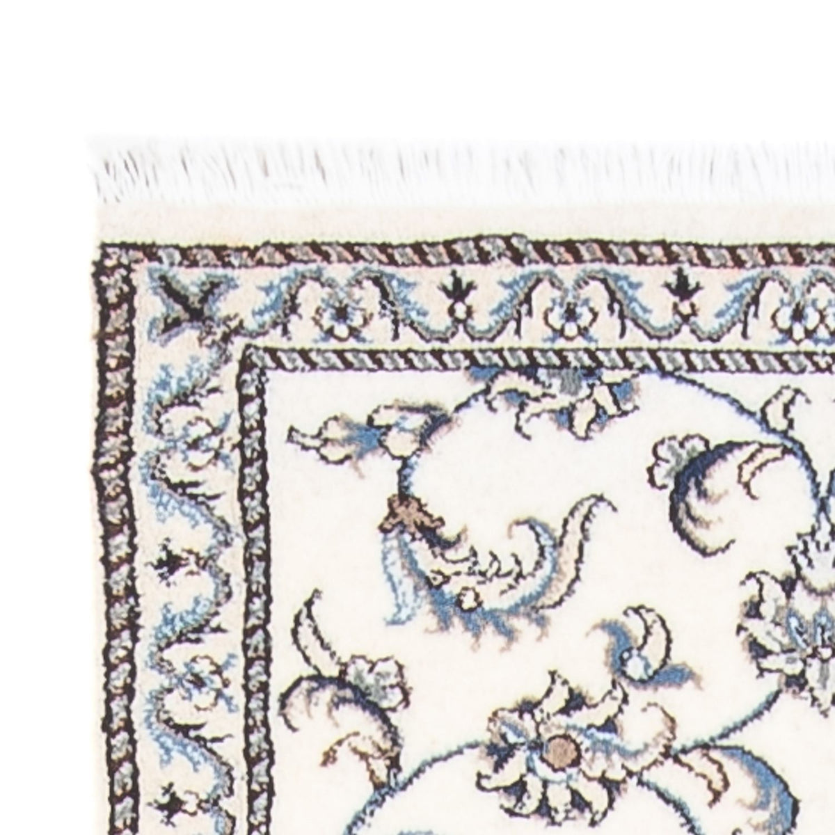 Biegacz Dywan perski - Nain - 288 x 78 cm - srebrny