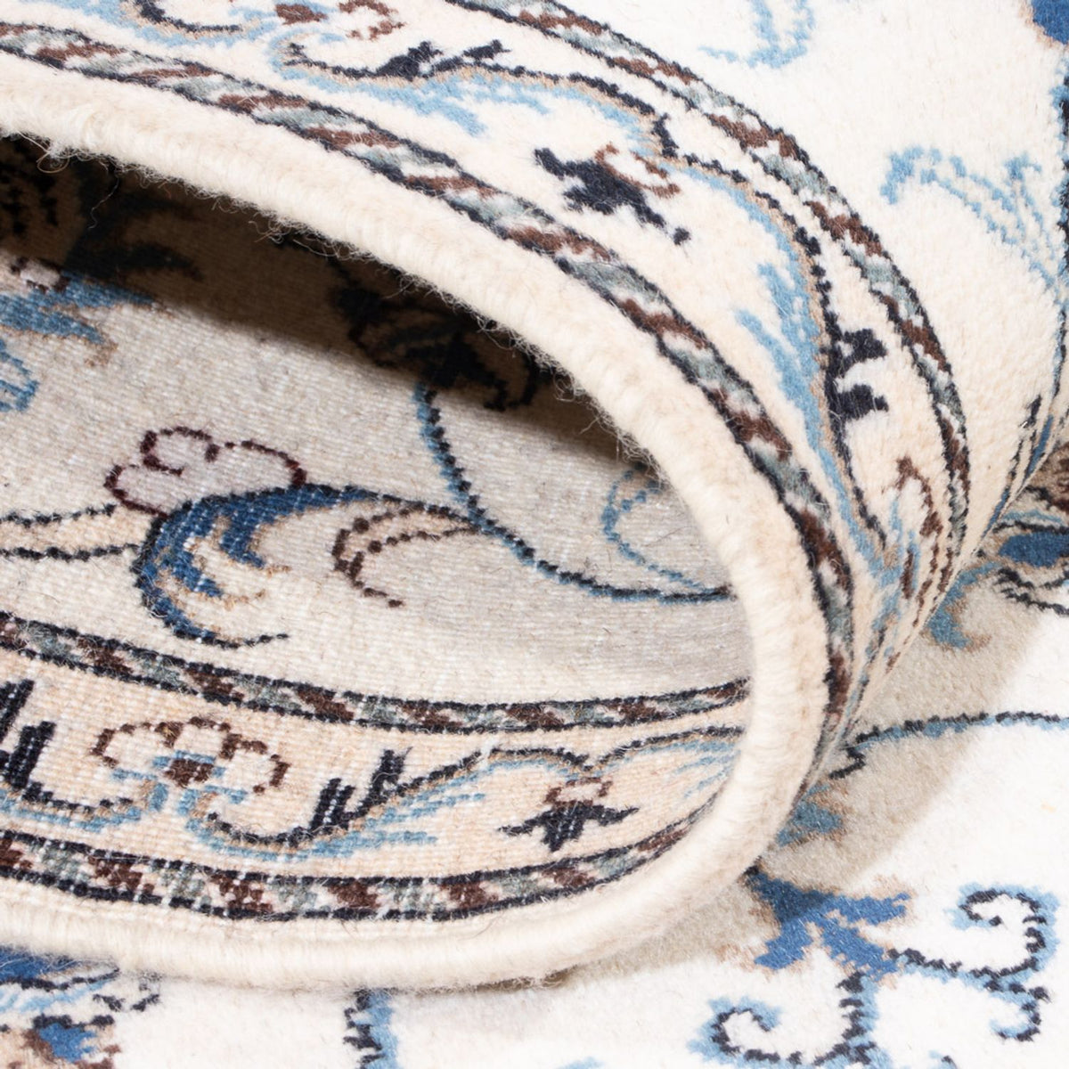 Biegacz Dywan perski - Nain - 286 x 77 cm - srebrny