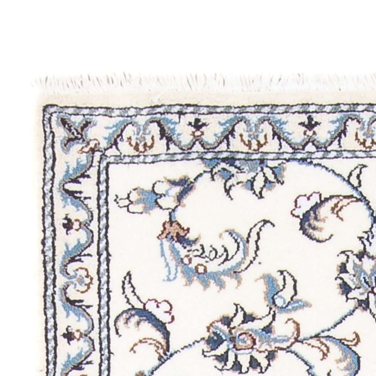 Biegacz Dywan perski - Nain - 286 x 82 cm - srebrny