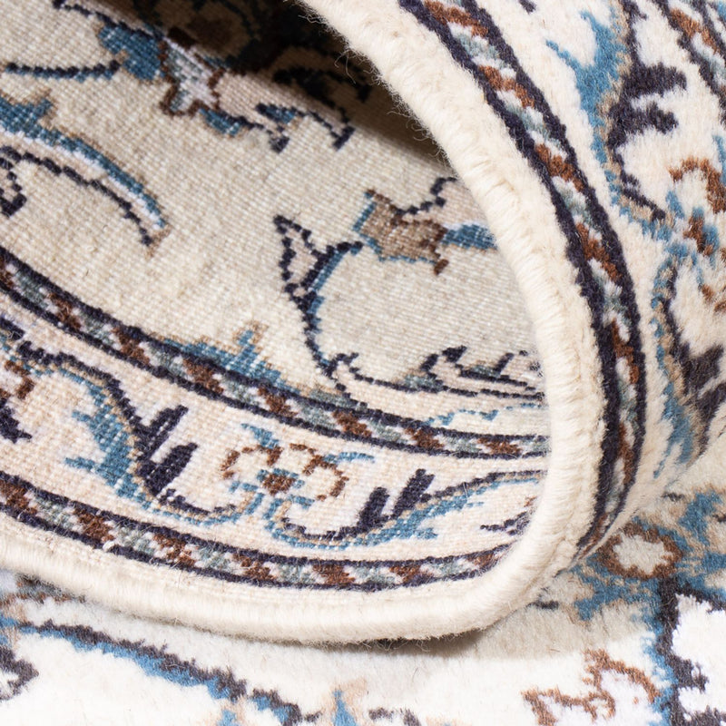 Biegacz Dywan perski - Nain - 215 x 77 cm - srebrny