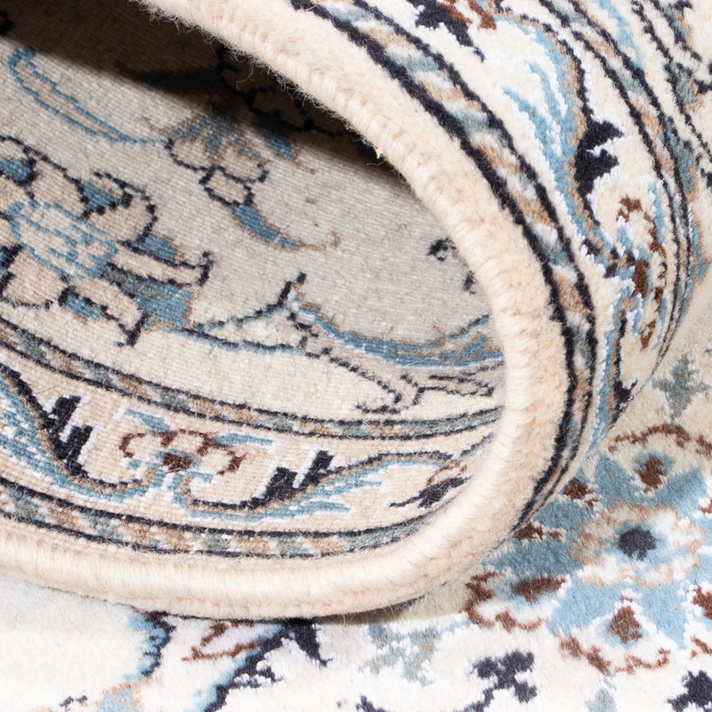 Biegacz Dywan perski - Nain - 197 x 75 cm - srebrny