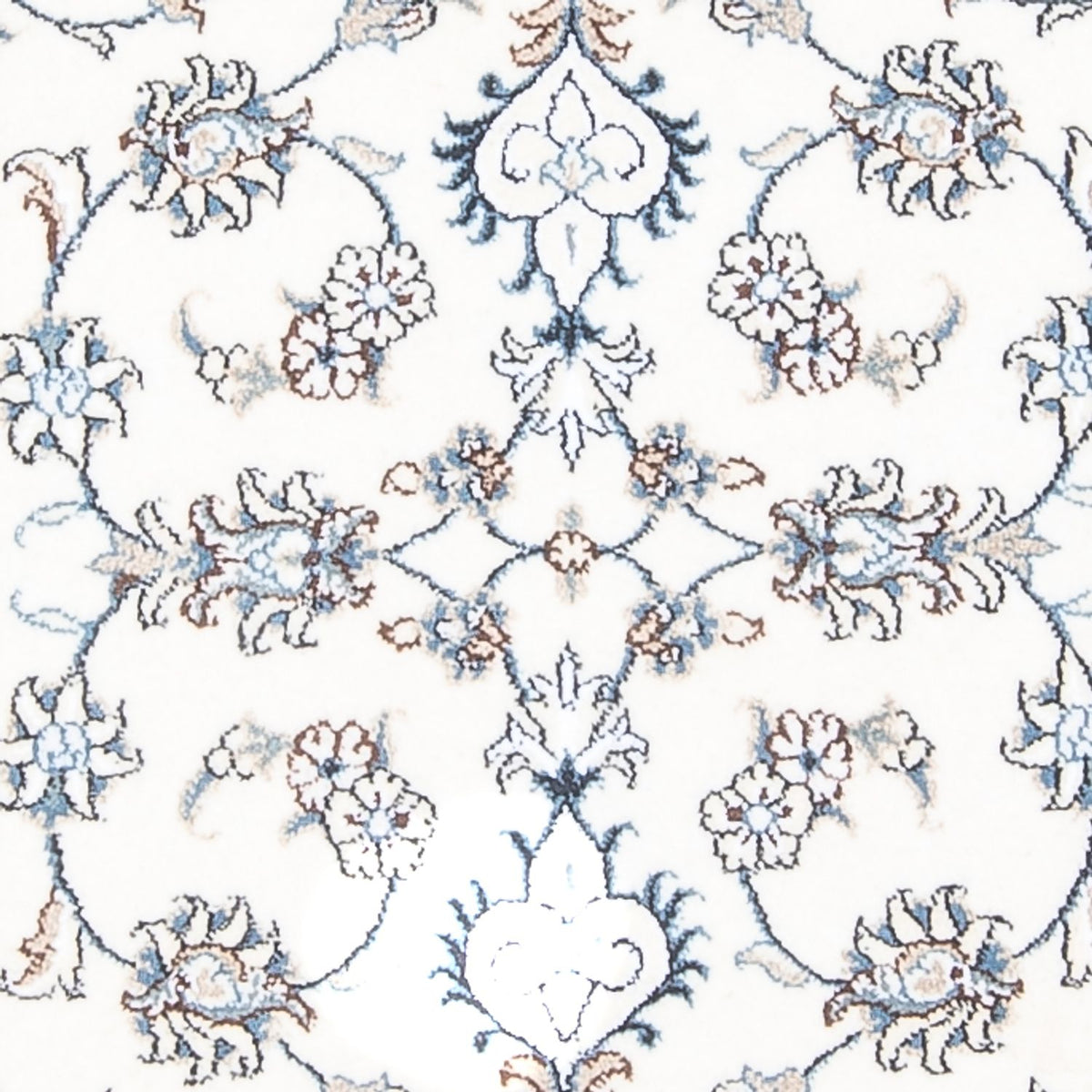 Biegacz Dywan perski - Nain - 196 x 77 cm - srebrny