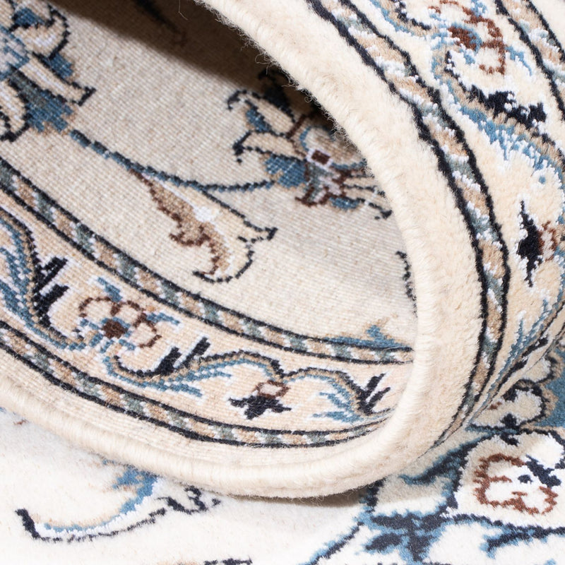 Biegacz Dywan perski - Nain - 196 x 77 cm - srebrny