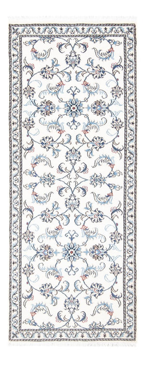 Biegacz Dywan perski - Nain - 197 x 78 cm - srebrny