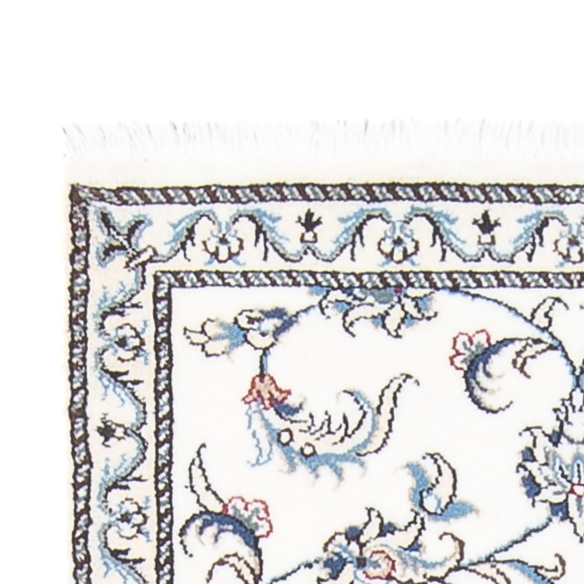 Biegacz Dywan perski - Nain - 197 x 78 cm - srebrny