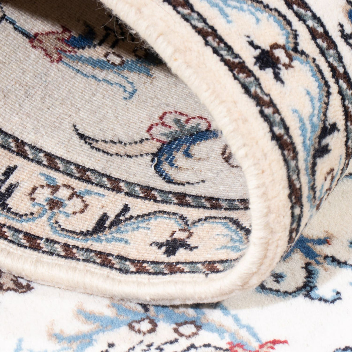 Biegacz Dywan perski - Nain - 197 x 78 cm - srebrny