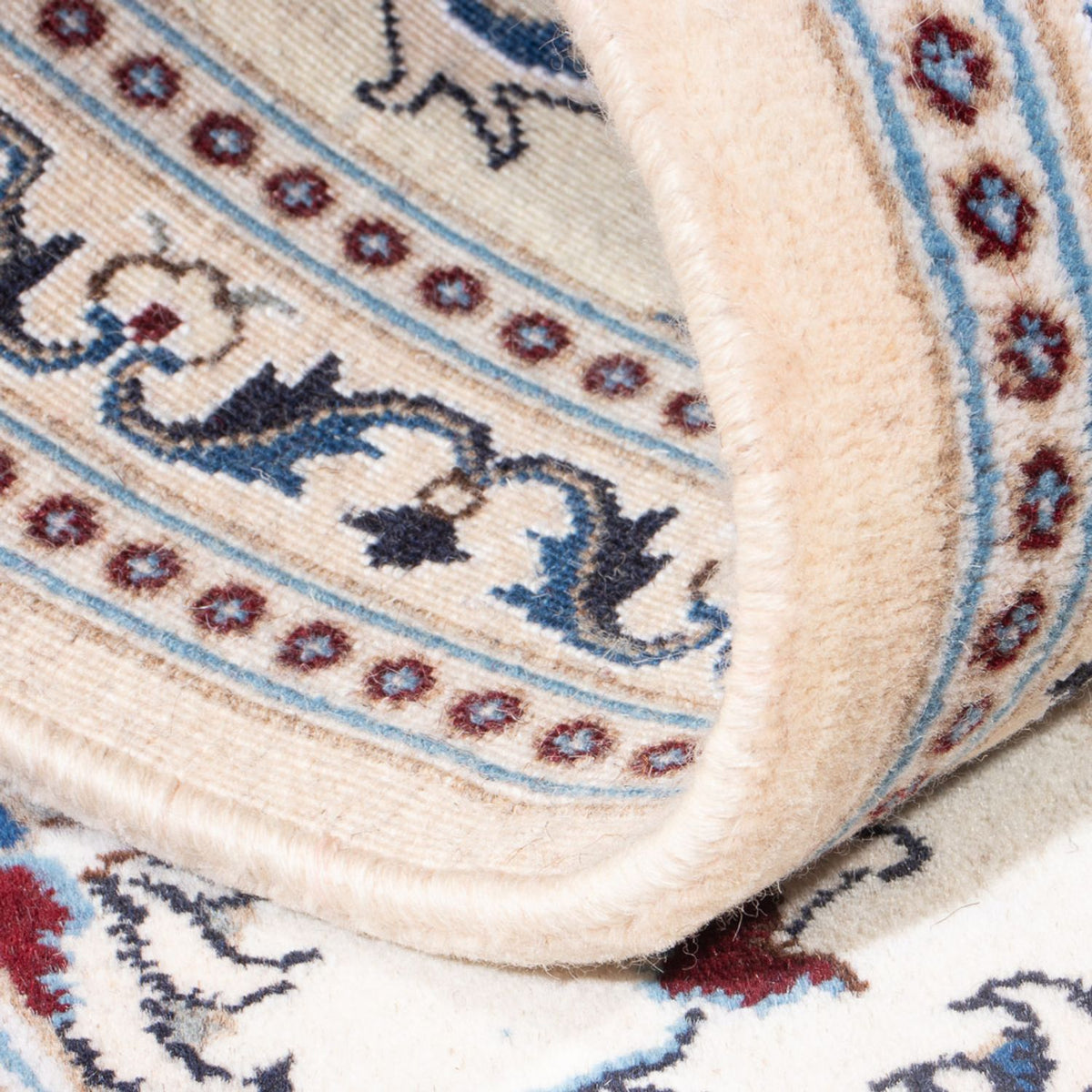 Biegacz Dywan perski - Nain - 192 x 88 cm - srebrny