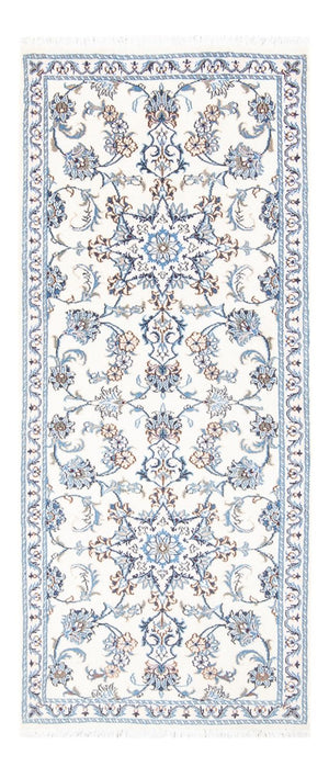 Biegacz Dywan perski - Nain - 193 x 83 cm - srebrny