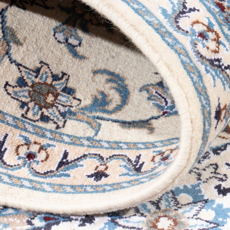 Biegacz Dywan perski - Nain - 193 x 83 cm - srebrny