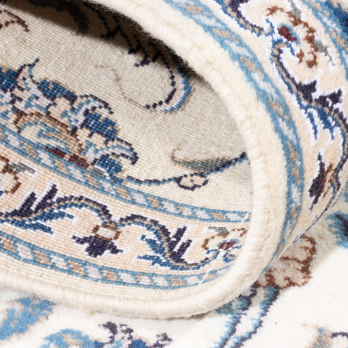 Biegacz Dywan perski - Nain - 204 x 78 cm - srebrny