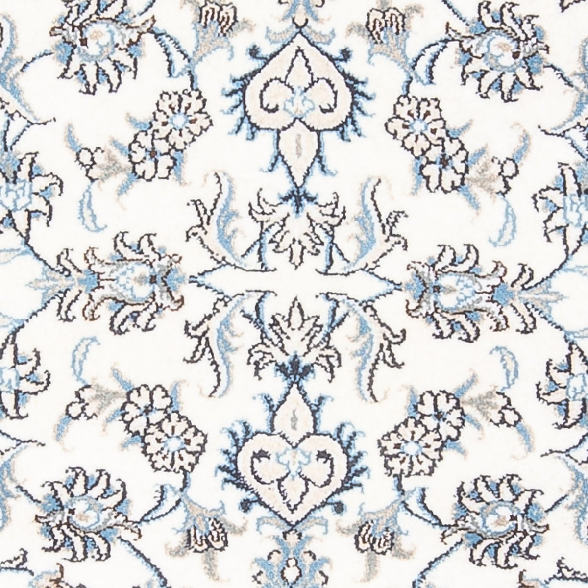 Biegacz Dywan perski - Nain - 198 x 78 cm - srebrny