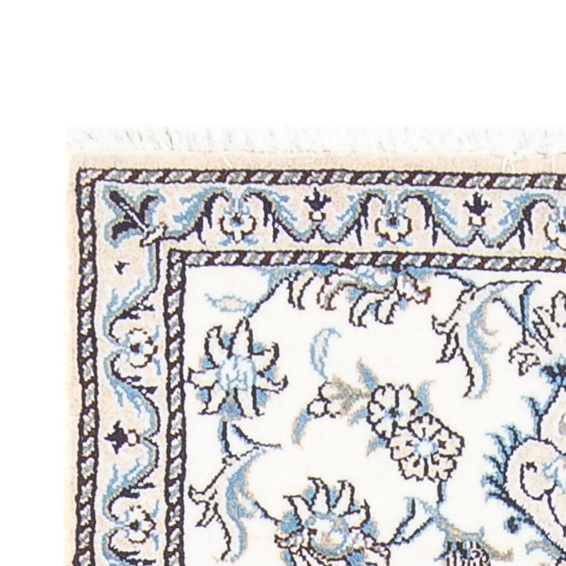 Biegacz Dywan perski - Nain - 198 x 78 cm - srebrny