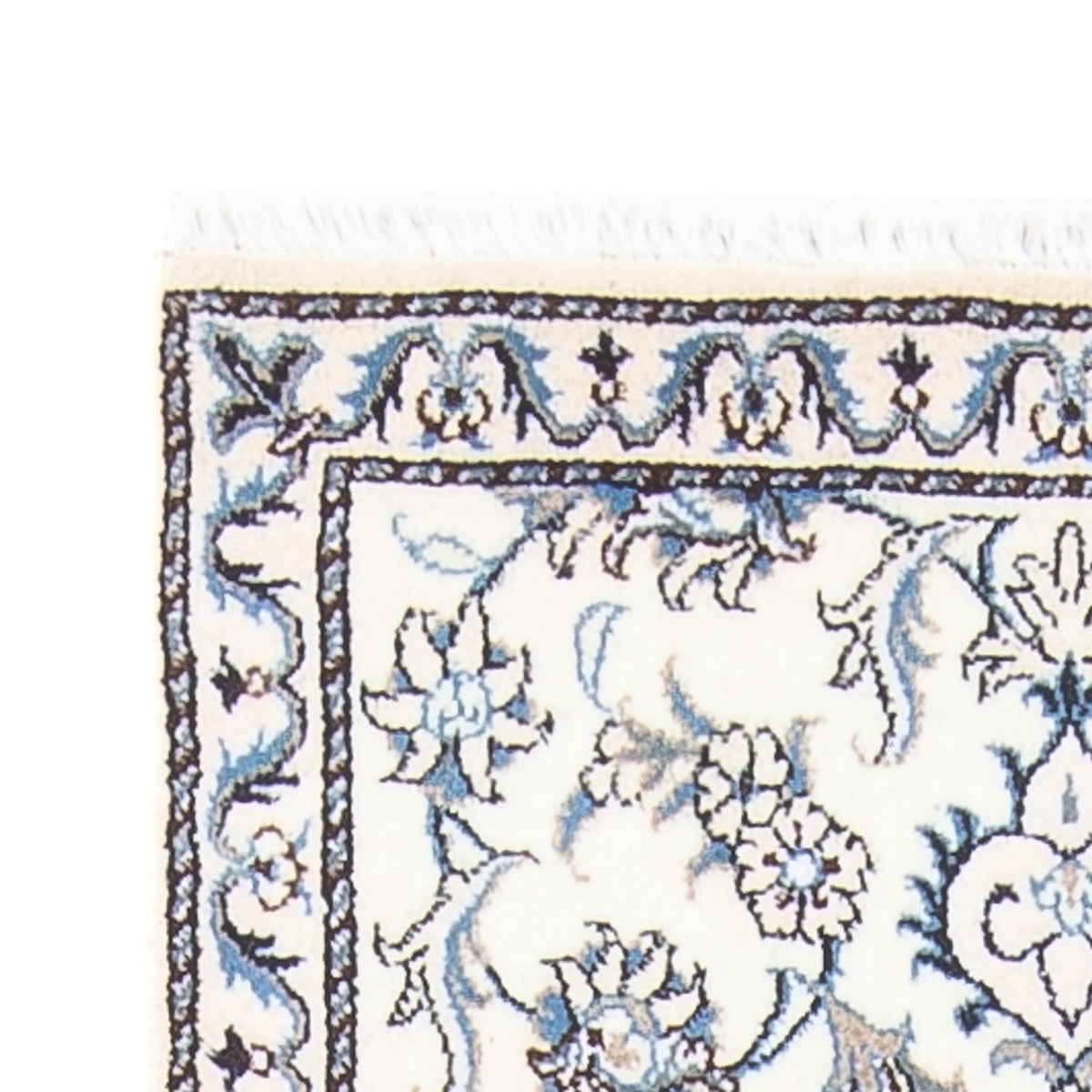 Biegacz Dywan perski - Nain - 200 x 77 cm - srebrny