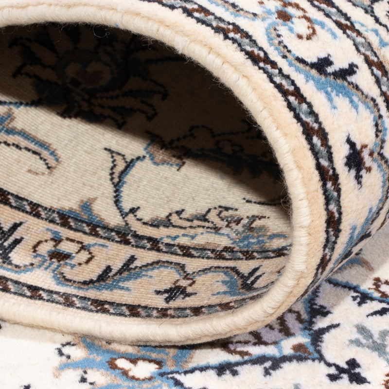 Biegacz Dywan perski - Nain - 200 x 77 cm - srebrny