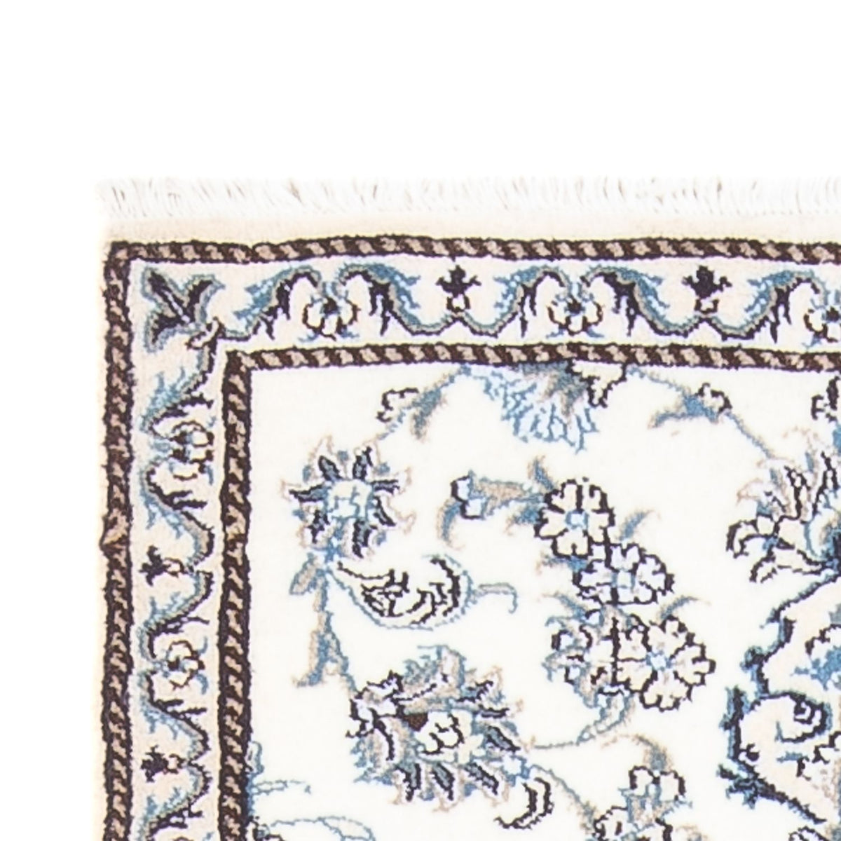 Biegacz Dywan perski - Nain - 188 x 84 cm - srebrny