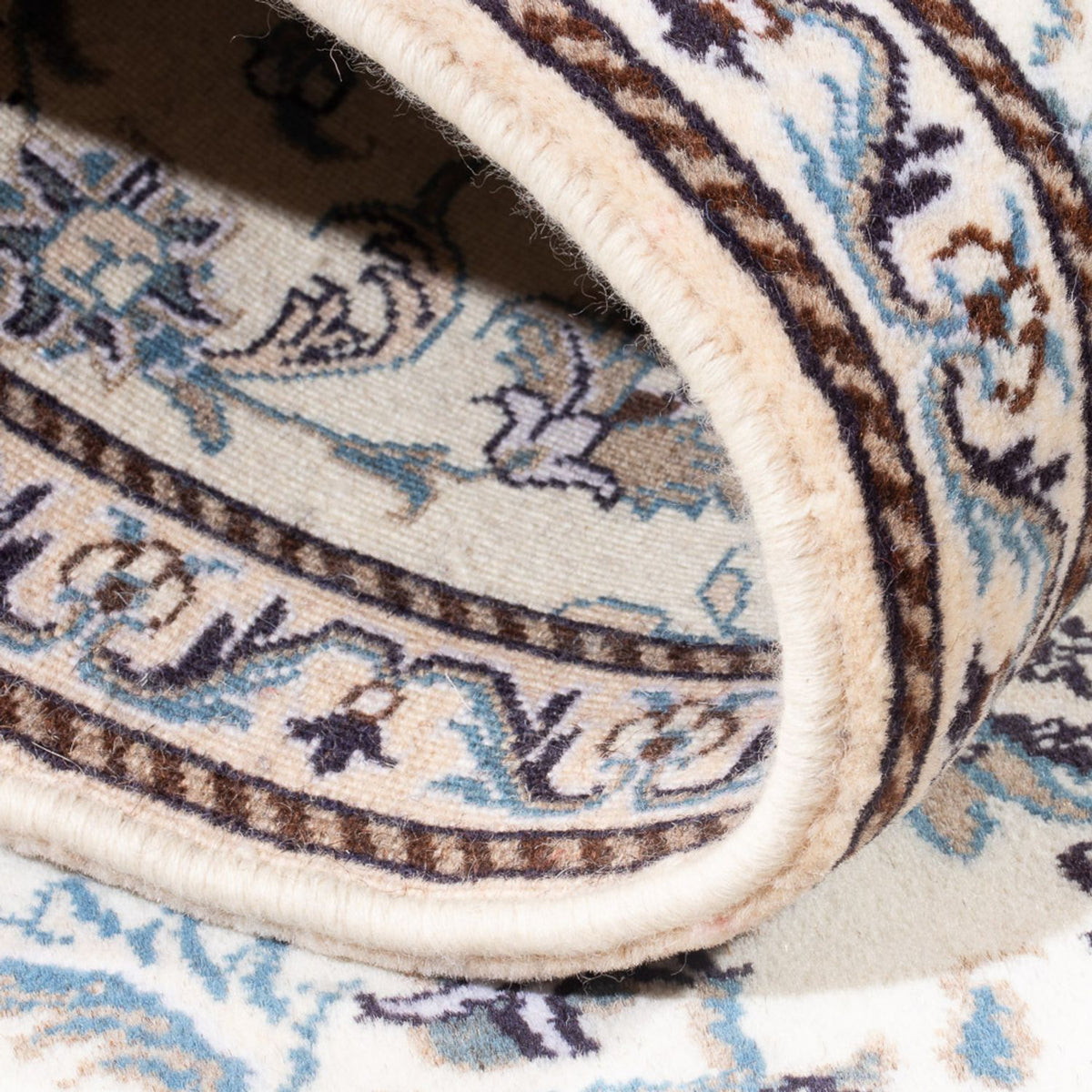 Biegacz Dywan perski - Nain - 188 x 84 cm - srebrny