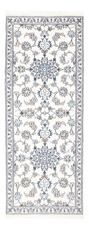 Biegacz Dywan perski - Nain - 197 x 76 cm - srebrny