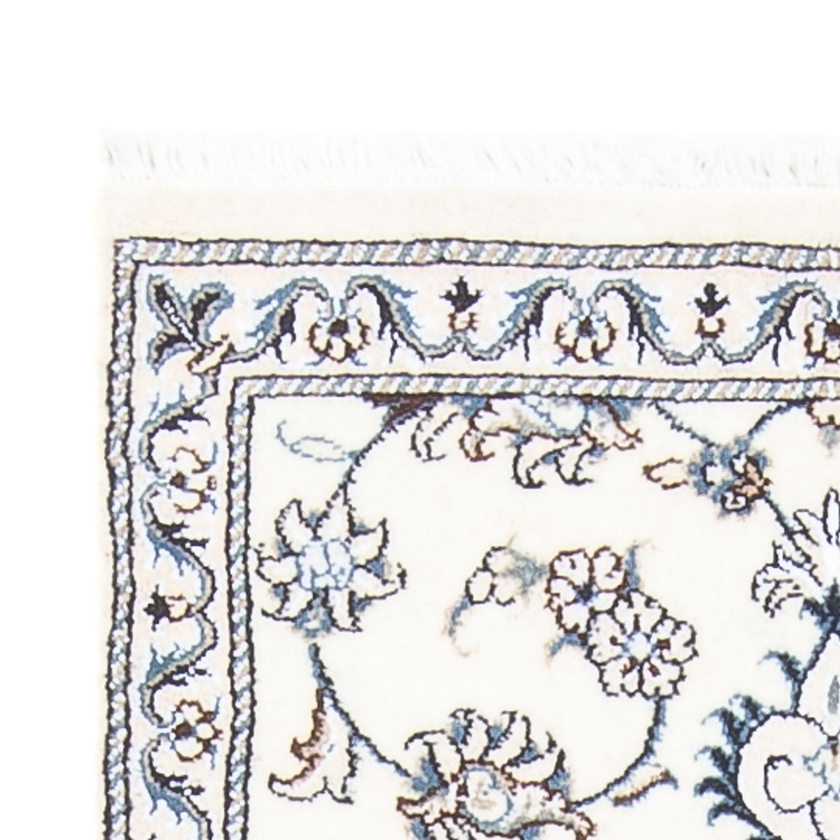 Biegacz Dywan perski - Nain - 197 x 76 cm - srebrny