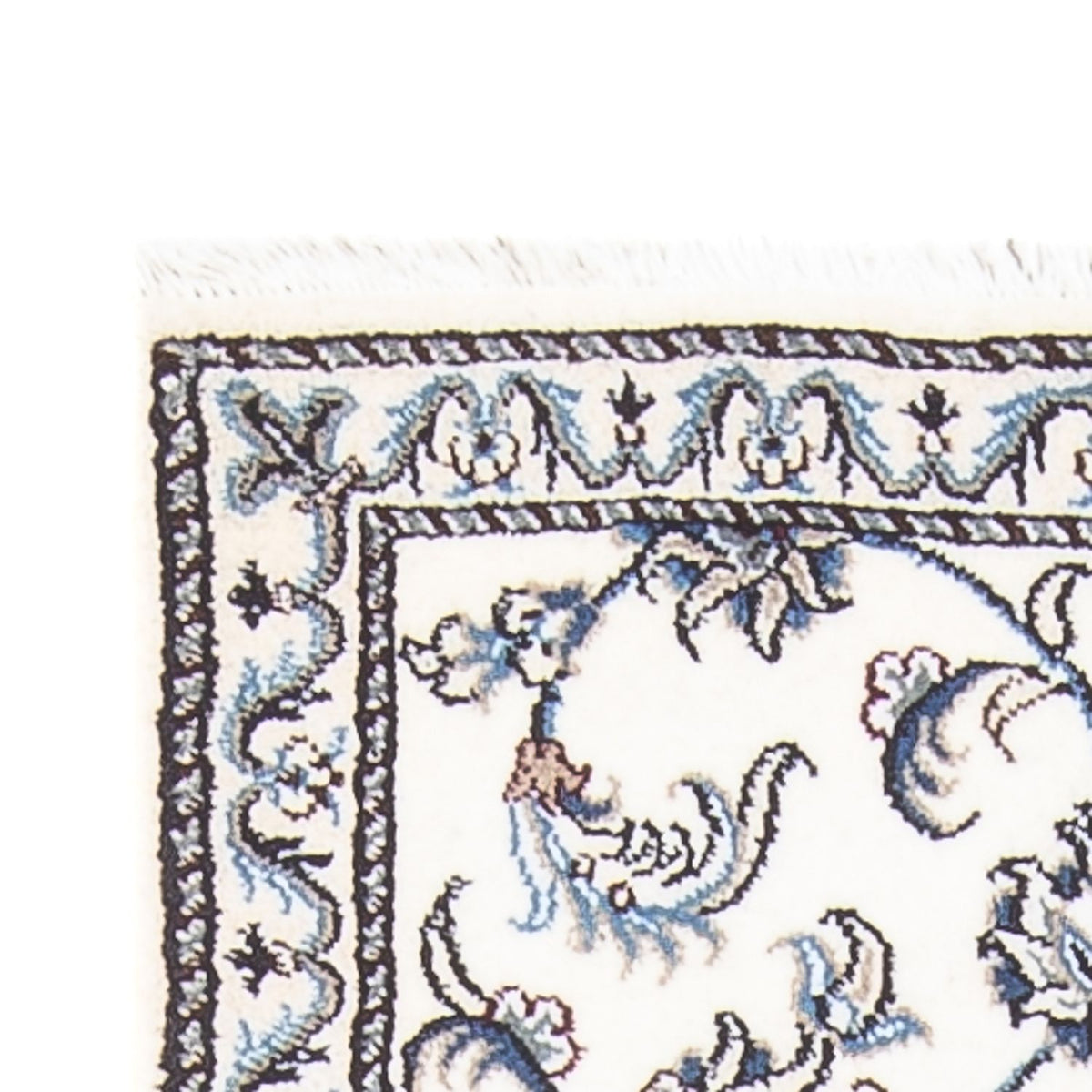 Biegacz Dywan perski - Nain - 202 x 78 cm - srebrny