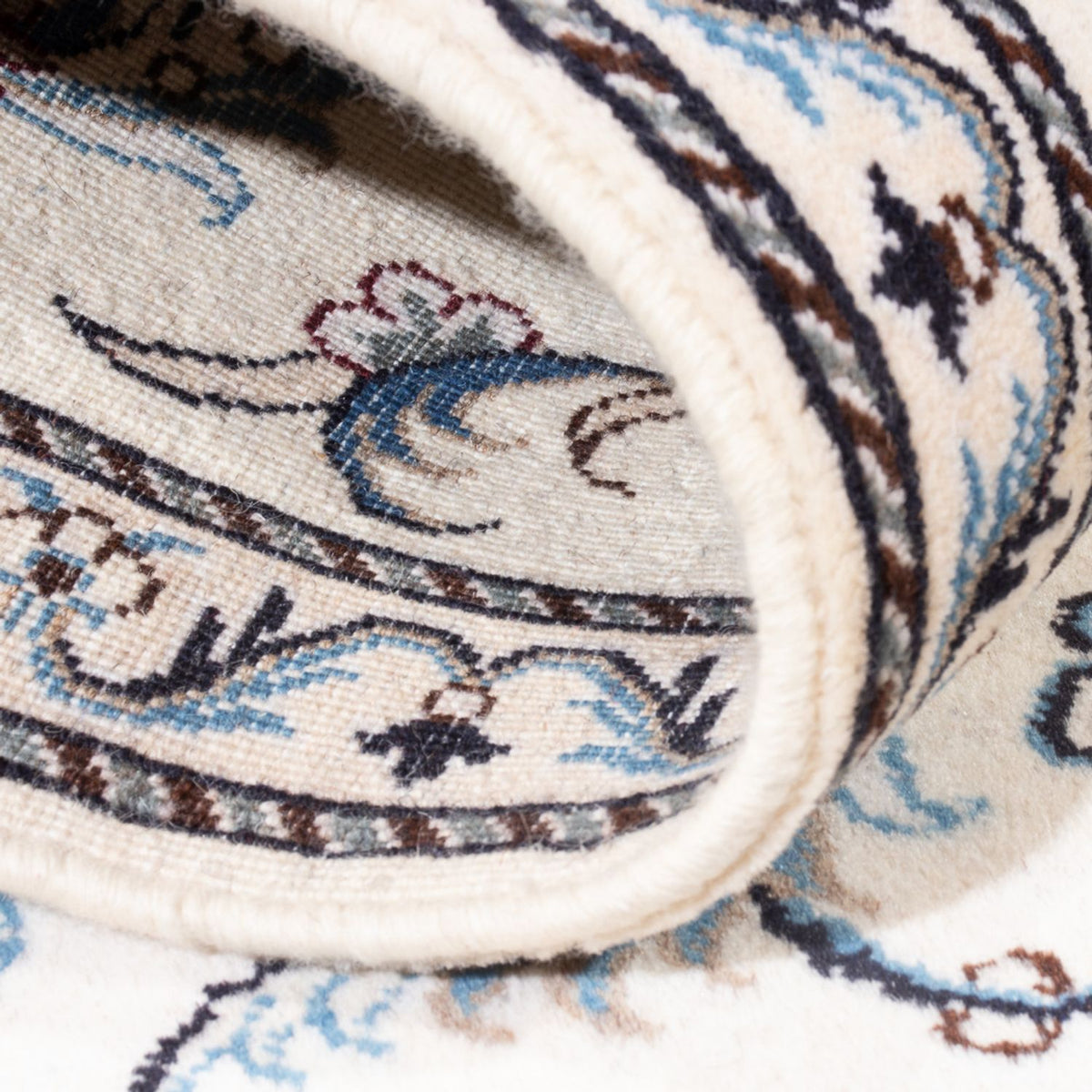 Biegacz Dywan perski - Nain - 202 x 78 cm - srebrny