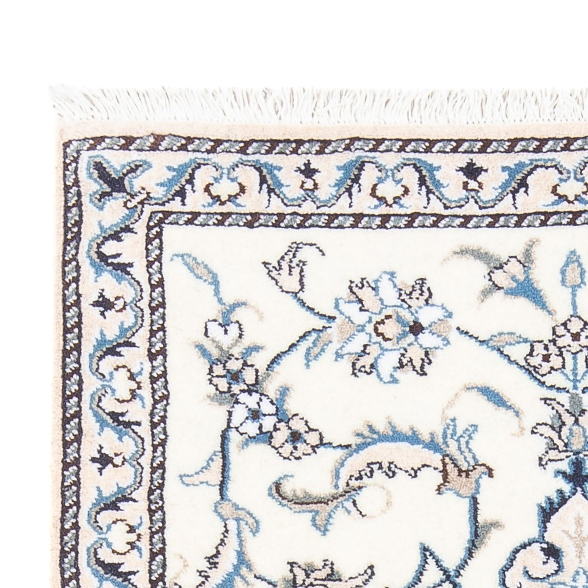 Dywan perski - Nain - 140 x 90 cm - srebrny