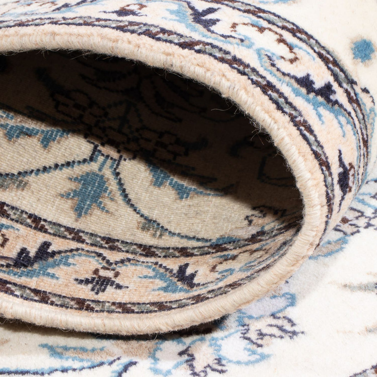 Dywan perski - Nain - 140 x 90 cm - srebrny